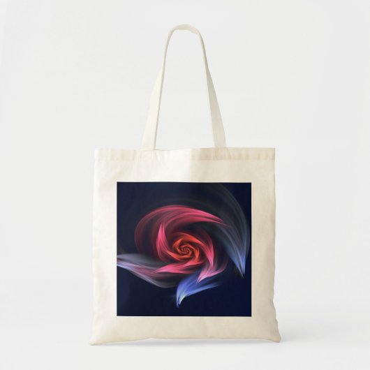 Abstracte vortex vorm rood en blauw tote bag (Voorkant)