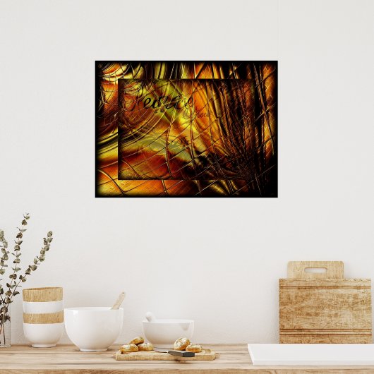 Abstracte vrede in het Poster van glas (Keuken)