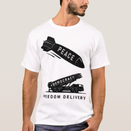 Abstracte Vrede Vrijheid Levering Minimalistische T-shirt