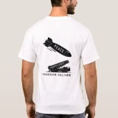 Abstracte Vrede Vrijheid Levering Minimalistische  T-shirt (Achterkant)
