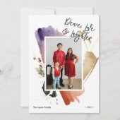 Abstracte vredes- en liefdesfotokaart voor aangepa feestdagenkaart (Voorkant)