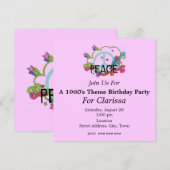 Abstracte vredesgebaren scrollen op zaterdag kaart (Voorkant / Achterkant)