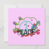 Abstracte vredesgebaren scrollen op zaterdag kaart (Achterkant)