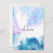 Abstracte vredesmacht, Waterverf huwelijksuitnodig Kaart (Achterkant)