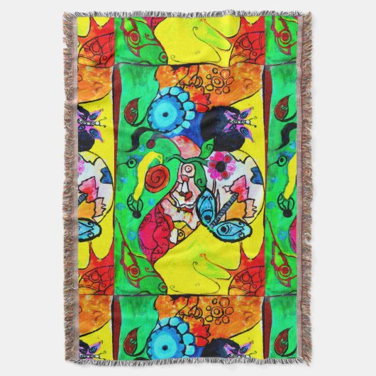 Abstracte vreugde deken (Voorkant Verticaal)