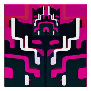Abstracte vriend - Ken Gage Art Perfect Poster