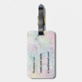 abstracte vrije hand tekening van aquarel bagagelabel (Achterkant verticaal)