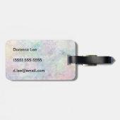 abstracte vrije hand tekening van aquarel bagagelabel (Achterkant horizontaal)