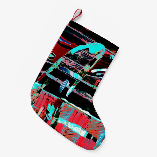 Abstracte Vrijheid - Aangepaste Kerstensok Kleine Kerstsok (Voorkant (Hangend))