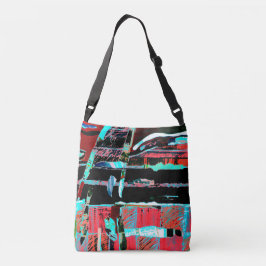Abstracte Vrijheid – Artistieke Boodschappentas Crossbody Tas