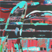 Abstracte Vrijheid – Grote 8" x 8" op maat gesnede Sticker (Voorkant)