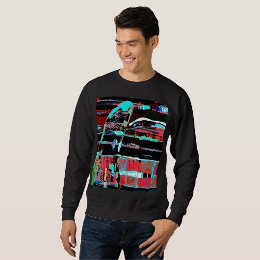 Abstracte Vrijheid – Heren Basic Sweatshirt (Voorkant volledig)
