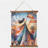 Abstracte vrijheid opnieuw bedacht: grillige kunst hangend wandkleed (Voorkant)