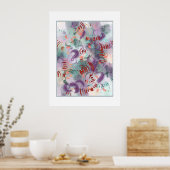 Abstracte vrolijke mark making poster (Keuken)