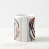 Abstracte vrouw bruin donkergouden koffiethee mok (Center)