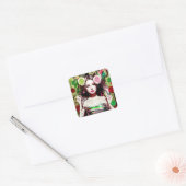  Abstracte Vrouw Collage Art AI Vierkante Sticker (Envelop)