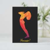 Abstracte vrouw die Yoga oefent |  Bedankkaart (Staand voorkant)