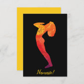 Abstracte vrouw die Yoga oefent |  Bedankkaart (Voorkant / Achterkant)