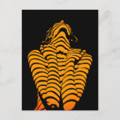 Abstracte Vrouw Expressief Modern Silhouet Briefkaart (Voorkant)