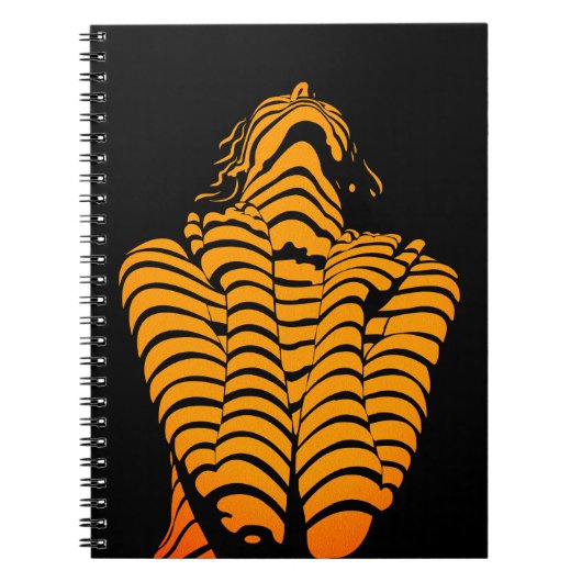 Abstracte Vrouw Expressief Modern Silhouet Notitieboek (Voorkant)