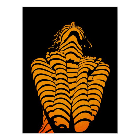 Abstracte Vrouw Expressief Modern Silhouet Perfect Poster (Voorkant)