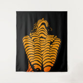 Abstracte Vrouw Expressief Modern Silhouet Wandkleed (Voorkant)