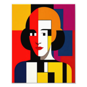 Abstracte vrouw face art Fotovergroting Foto Afdruk