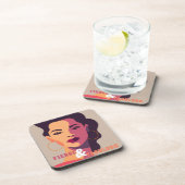 Abstracte Vrouw FEL & FABULOUS Modern Bier Onderzetter (Rechterzijde)