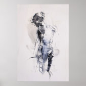 Abstracte Vrouw Figuur Art - Poster (Voorkant)