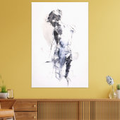 Abstracte vrouw figuur - canvas afdruk (Insitu (Woonkamer))