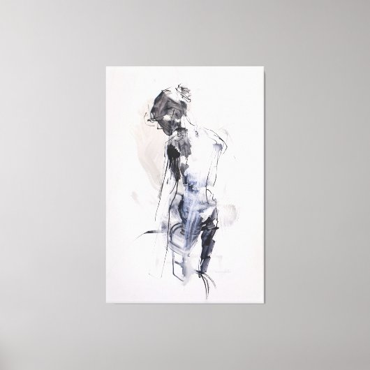Abstracte vrouw figuur - canvas afdruk (Voorkant)