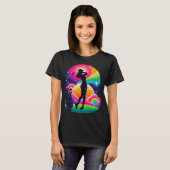 Abstracte vrouw Golfer T-shirt (Voorkant volledig)