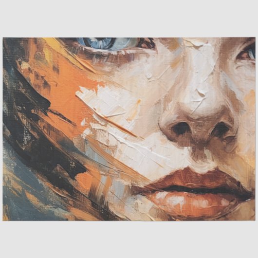 Abstracte vrouw II tissuepapier (Voorkant)