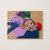 Abstracte vrouw in veel kleuren legpuzzel (Horizontaal)