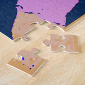 Abstracte vrouw in veel kleuren legpuzzel (Zijkant)