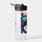 Abstracte Vrouw in Zonnebril Gepersonaliseerd Waterfles (Rechts)