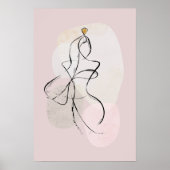 Abstracte Vrouw Kunst, Één Lijnschets Poster (Voorkant)