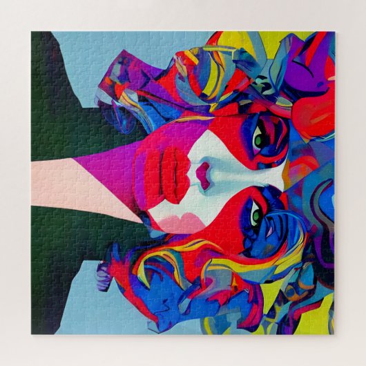 Abstracte vrouw legpuzzel (Horizontaal)