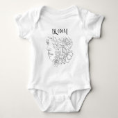 Abstracte vrouw lijn kunst, bohemian boho romper (Voorkant)