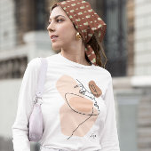 Abstracte vrouw lijn kunst, bohemian boho t-shirt