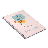 Abstracte vrouw lijn kunst spiraal foto Notitieboe Notitieboek (Rechterzijde)