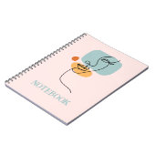 Abstracte vrouw lijn kunst spiraal foto Notitieboe Notitieboek (Linkerzijde)