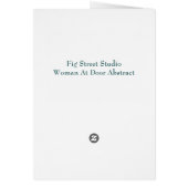 Abstracte vrouw met gitcase (Achterkant)