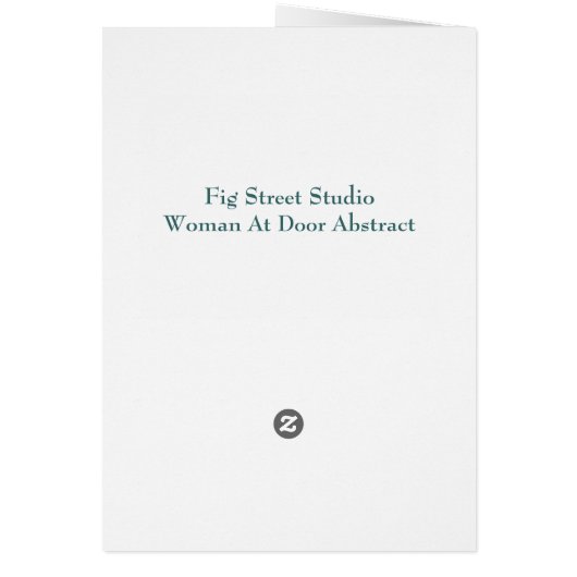 Abstracte vrouw met gitcase (Achterkant)