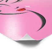 Abstracte vrouw met kleurrijke vloeiende haarkunst foto afdruk (Hoek)