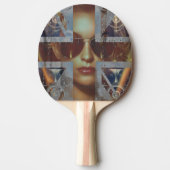 Abstracte vrouw Ping Pong Paddle Tafeltennisbatje (Voorkant)