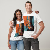 Abstracte vrouw schoen ontwerp stijlvol artistiek t-shirt (Unisex)