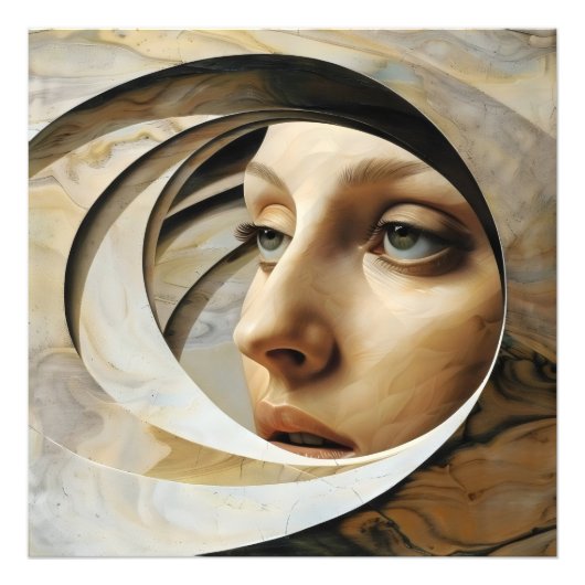 Abstracte vrouw surrealisme foto afdruk (Voorkant)