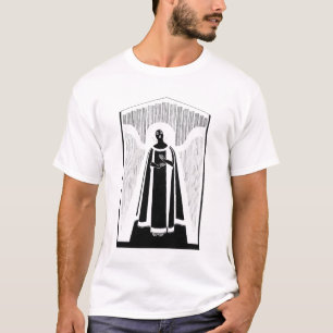 Abstracte vrouw tekent kunst vintage minimalistisc t-shirt