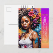 Abstracte vrouw van het geloof Spreuken 31 30 Briefkaart (Voorkant / Achterkant)